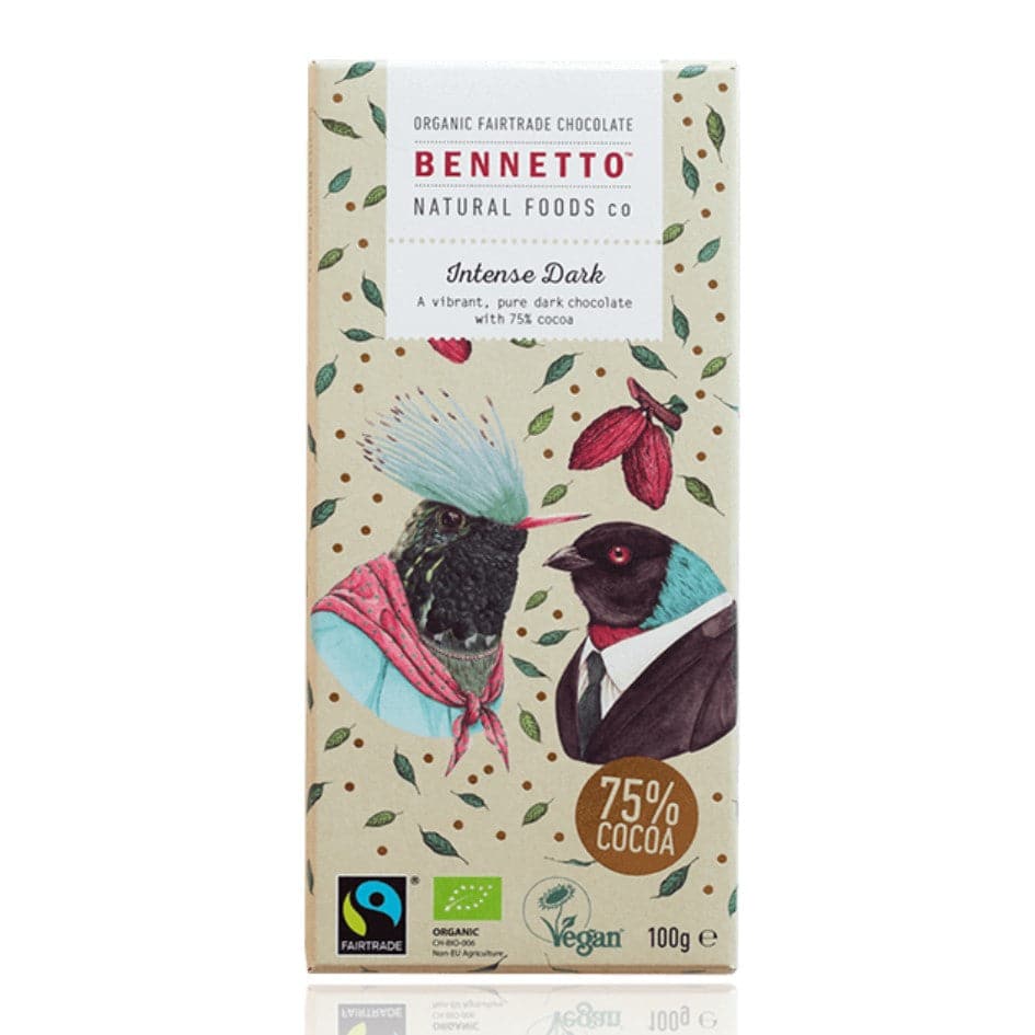 Bennetto Intense Dark 75% Chocolate 100g
