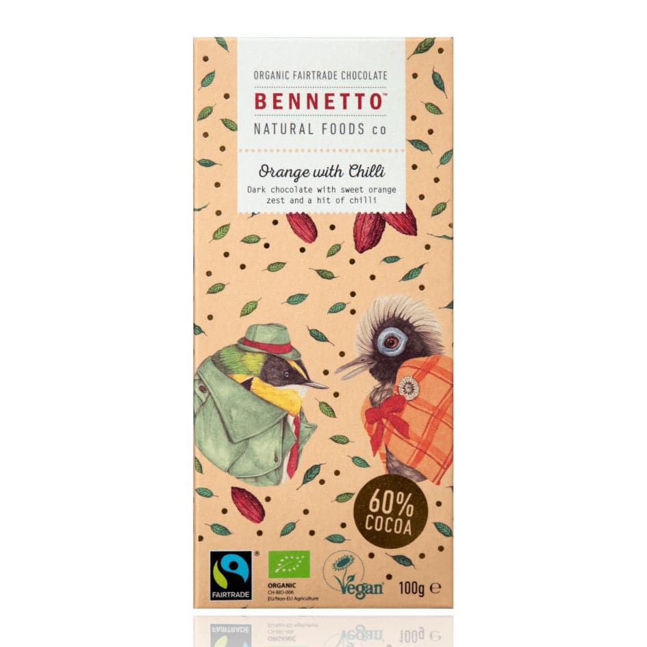 Bennetto Orange with Chilli Chocolate 100g
