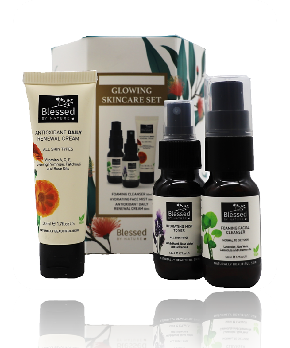 Blessed by Nature Glowing Skincare Set - Healthy Essentials Australia - health food store - health food stores - health food store near me - organic food store - health food store near me