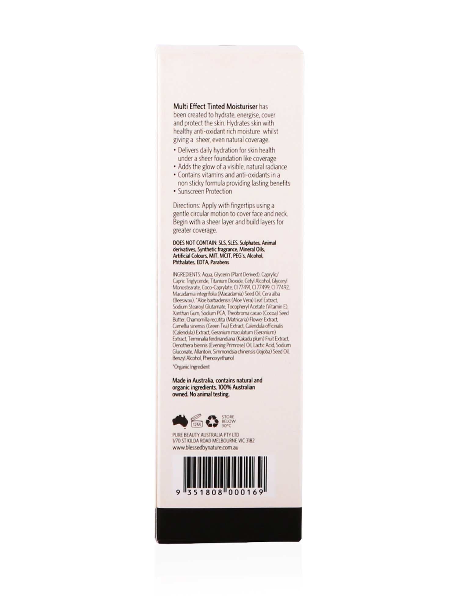 Blessed By Nature Multi Effect Tinted Moist Golden Natural 60ml - Healthy Essentials Australia - health food store - health food stores - health food store near me - organic food store - health food store near me