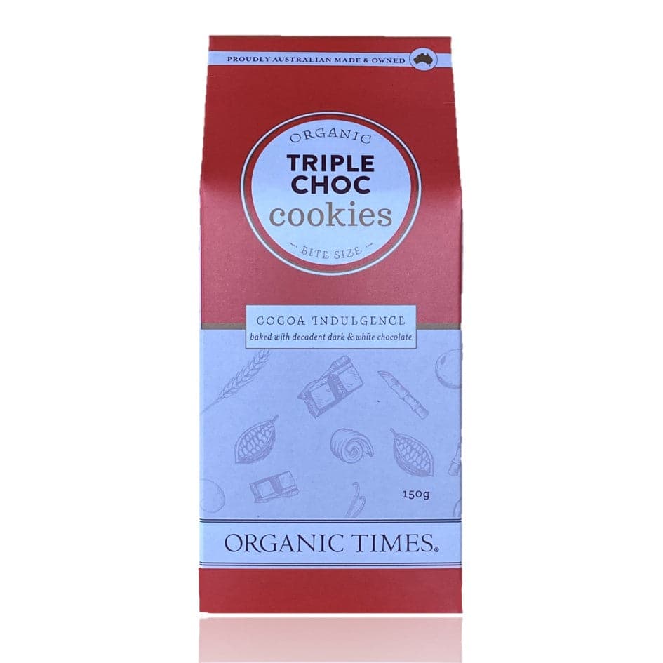 Organic Times Cookies Triple Choc Chip 150g