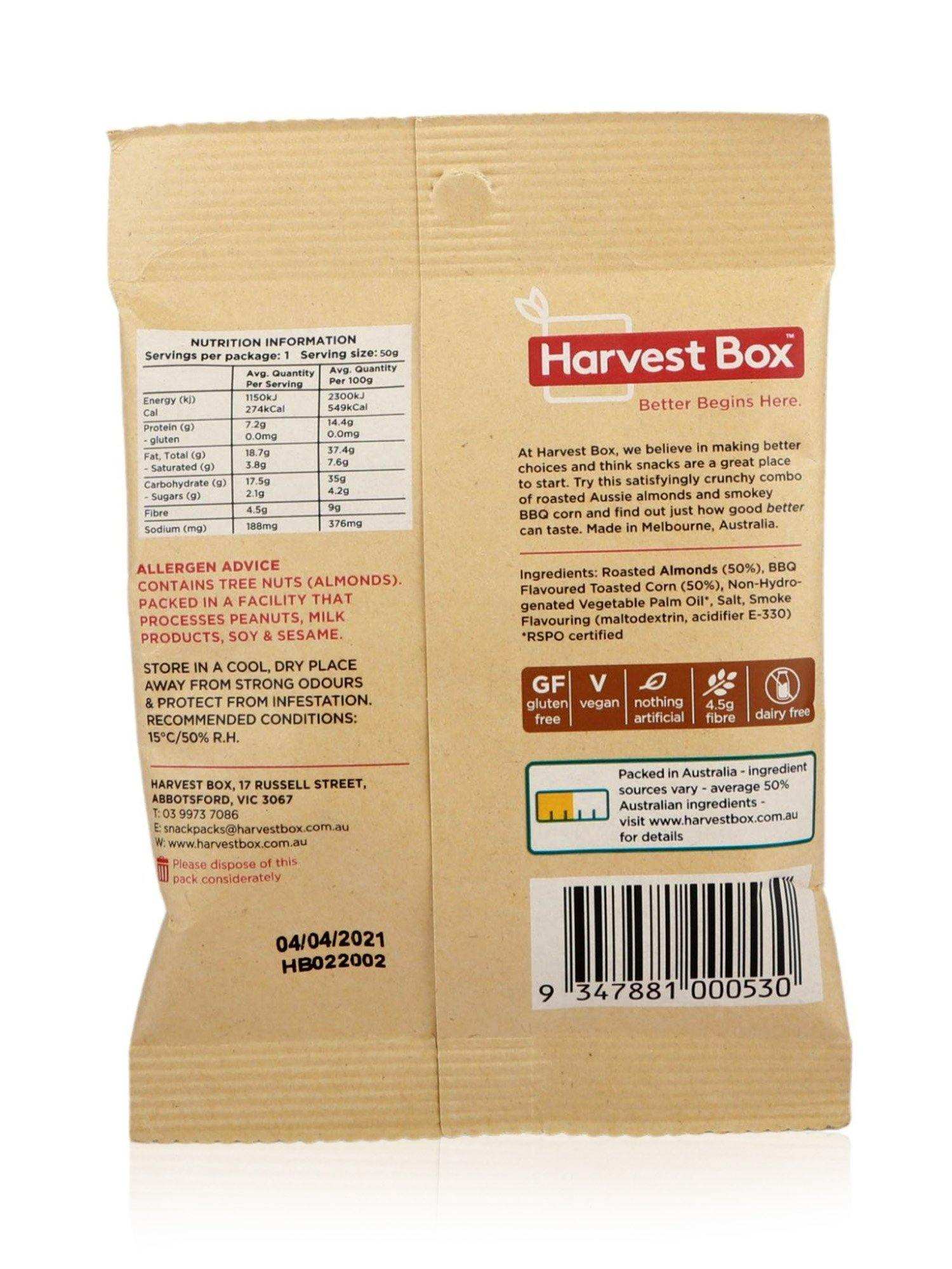 Harvest Box BBQ Crunch 50g - Healthy Essentials Australia - health food store - health food stores - health food store near me - organic food store - health food store near me