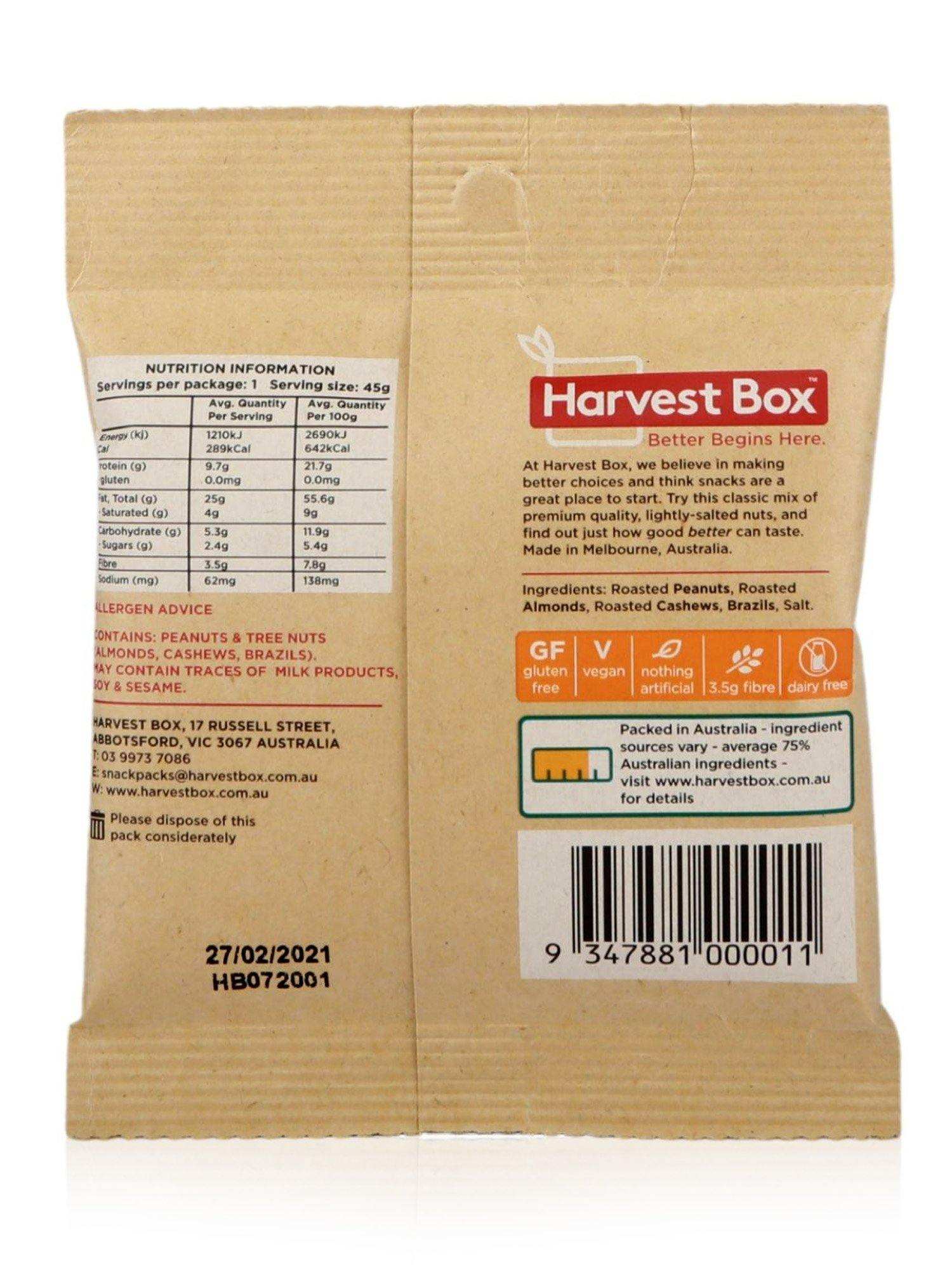 Harvest Box We Love Nuts 45g - Healthy Essentials Australia - health food store - health food stores - health food store near me - organic food store - health food store near me