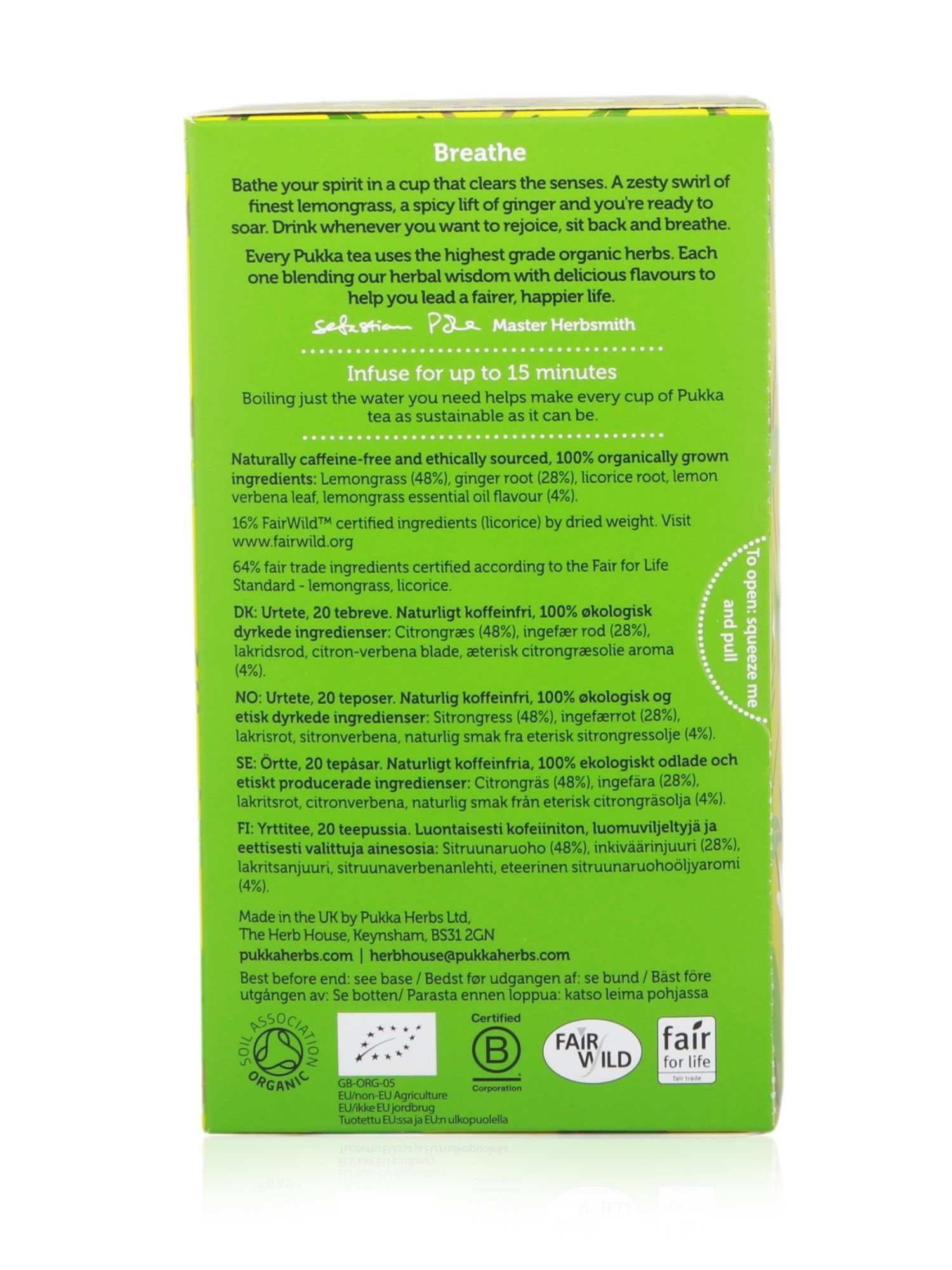 Pukka Organic Lemongrass & Ginger Tea 20 teabags - Healthy Essentials Australia - health food store - health food stores - health food store near me - organic food store - health food store near me