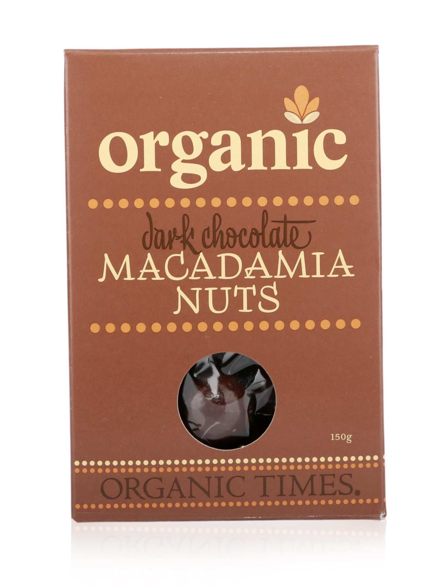 Organic Times Dark Chocolate Macadamia Nuts 150g - Healthy Essentials Australia - health food store - health food stores - health food store near me - organic food store - health food store near me