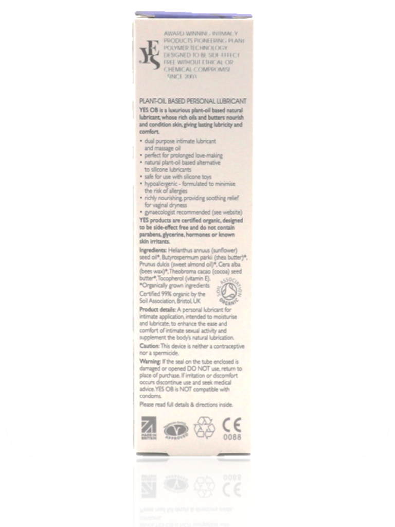 Yes OB Plant Oil Based Personal Lubricant 40ml - Healthy Essentials Australia - health food store - health food stores - health food store near me - organic food store - health food store near me