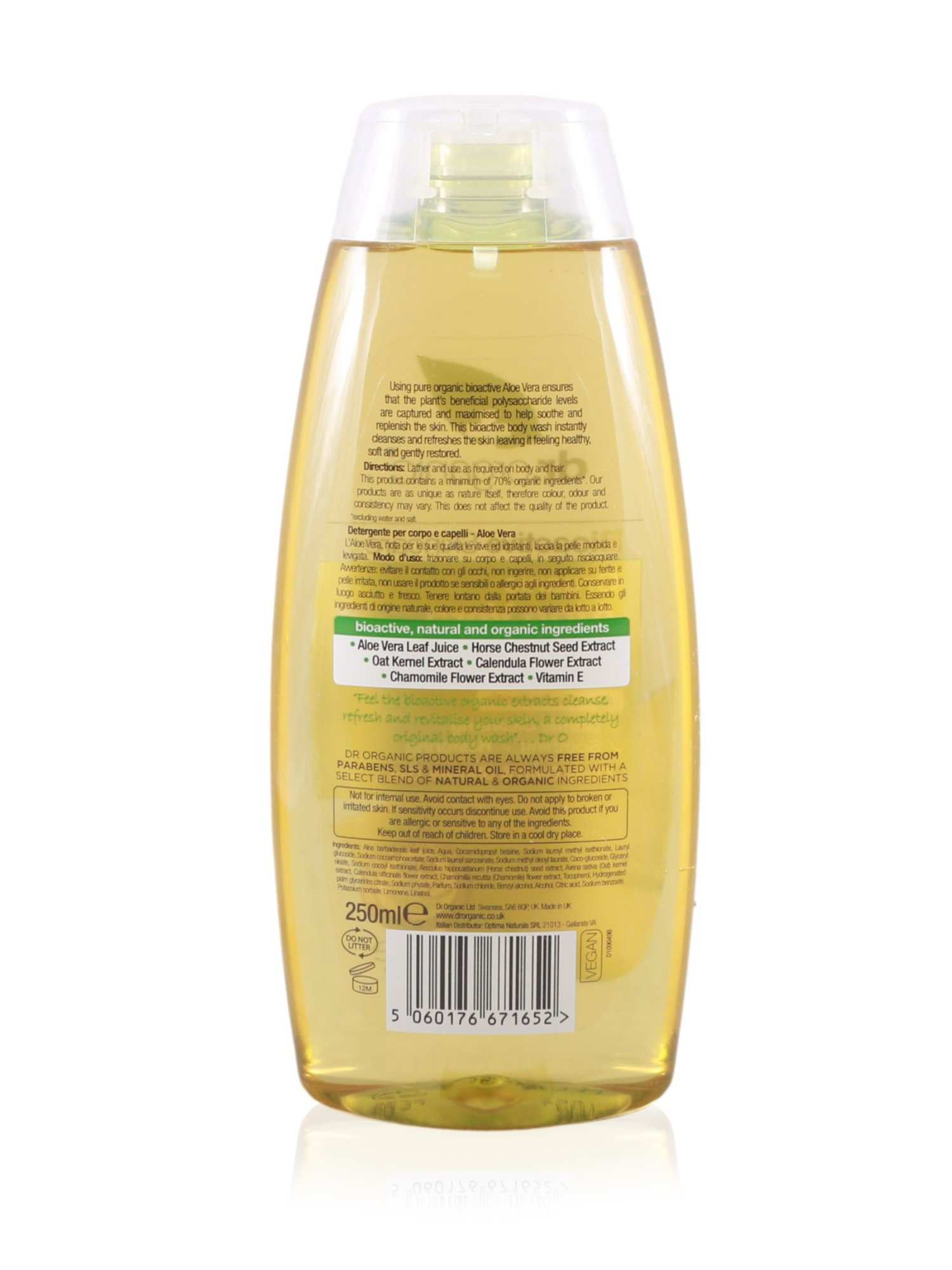 Dr Organic Body Wash Aloe Vera 250ml - Healthy Essentials Australia - health food store - health food stores - health food store near me - organic food store - health food store near me