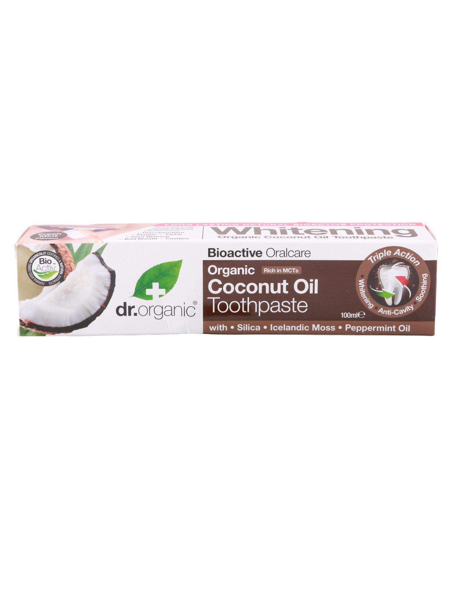 Dr Organic Toothpaste Coconut Oil 100ml - Healthy Essentials Australia - health food store - health food stores