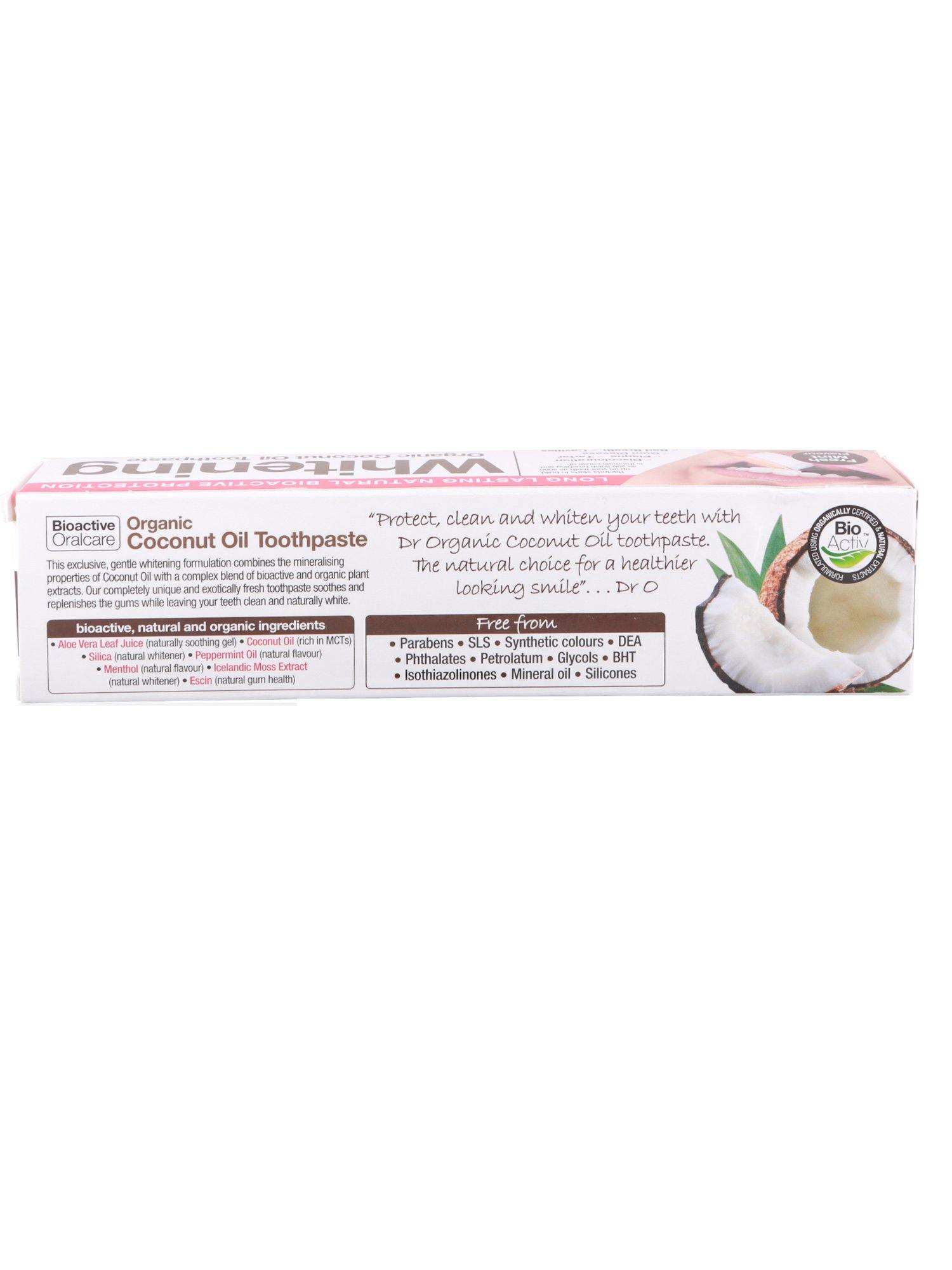 Dr Organic Toothpaste Coconut Oil 100ml - Healthy Essentials Australia - health food store - health food stores