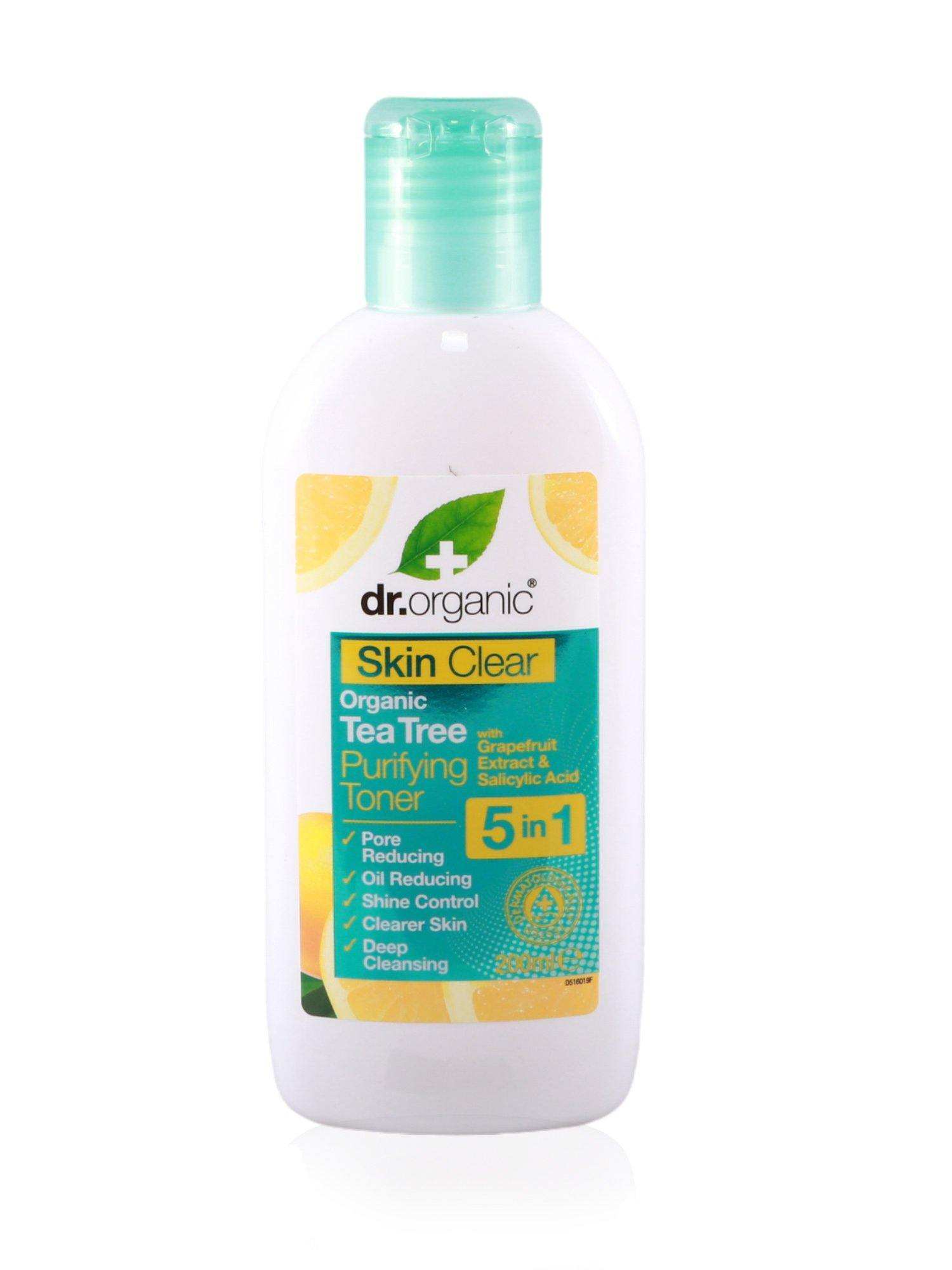 Dr Organic Purifying Toner Skin Clear Organic Tea Tree 200ml - Healthy Essentials Australia - health food store - health food stores - health food store near me - organic food store - health food store near me
