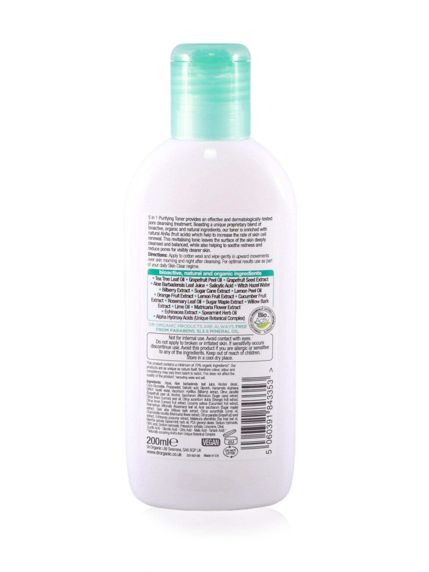 Dr Organic Purifying Toner Skin Clear Organic Tea Tree 200ml - Healthy Essentials Australia - health food store - health food stores - health food store near me - organic food store - health food store near me