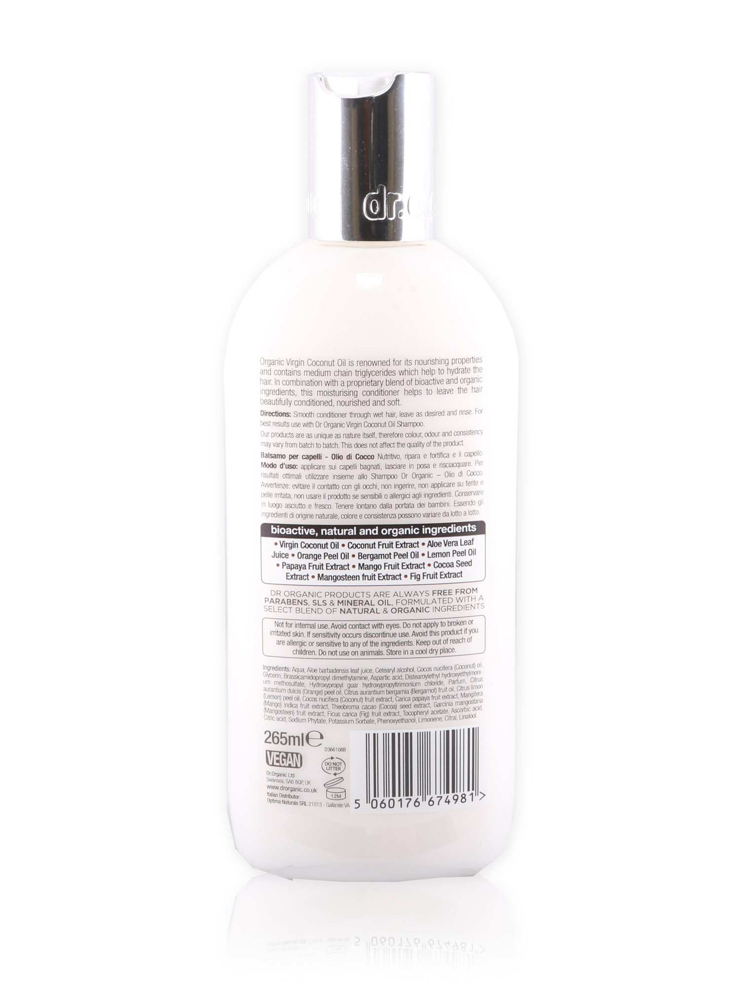 Dr Organic Conditioner Coconut Oil 265ml - Healthy Essentials Australia - health food store - health food stores - health food store near me - organic food store - health food store near me