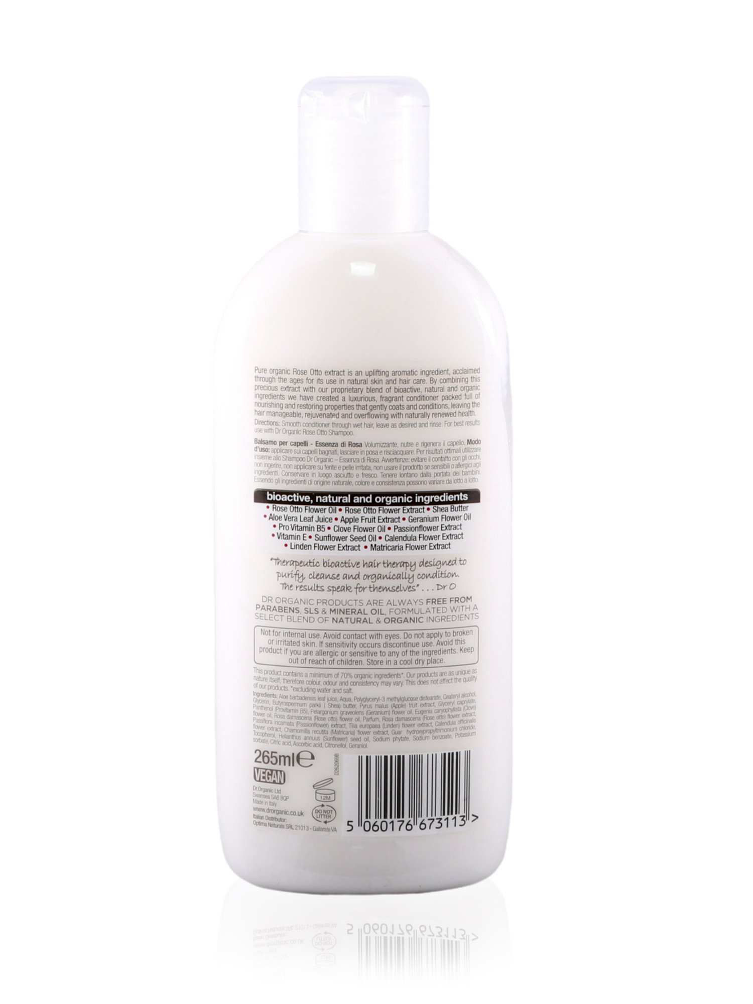 Dr Organic Conditioner Rose Otto 265ml - Healthy Essentials Australia - health food store - health food stores - health food store near me - organic food store - health food store near me
